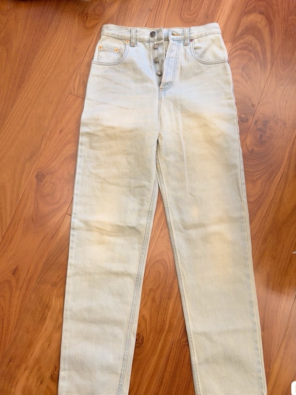 VINTAGE Gucci High-Rise Light Wash Button-Fly Jeans